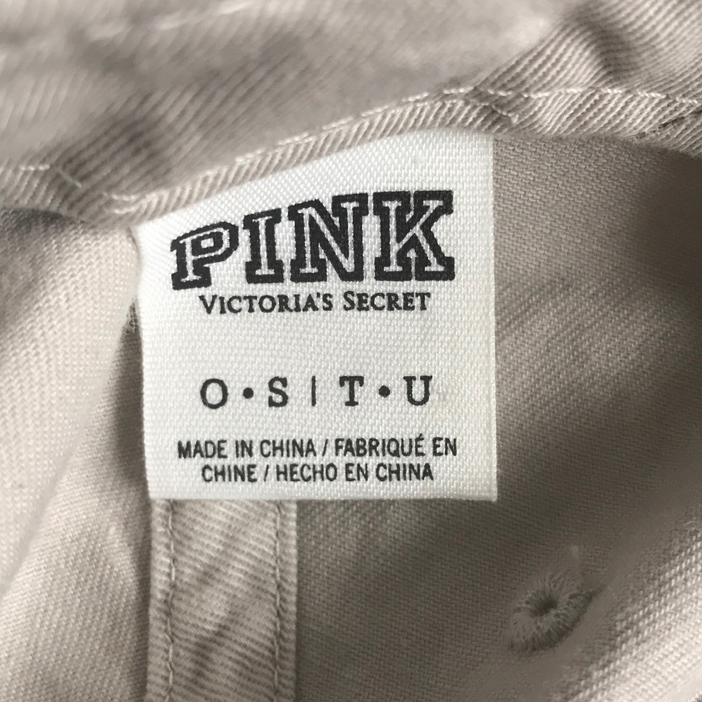 NWOT Tan & White PINK Victoria’s Secret Hat - Picture 6 of 6